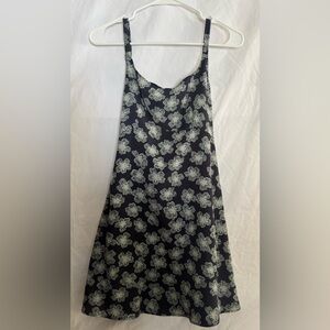 B. Moss Black and White Floral Mini Dress